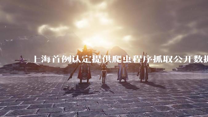 上海首例认定提供爬虫程序抓取公开数据构成提供侵入计算机信息系统程序罪案，该案件有哪些细节值得关注？